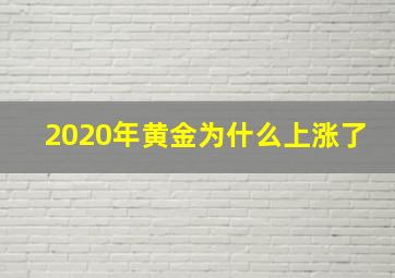 2020年黄金为什么上涨了