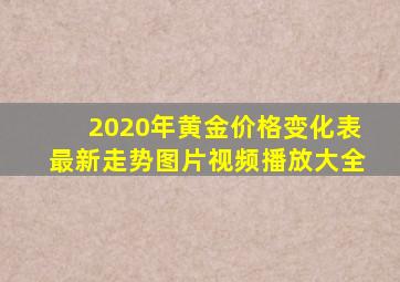 2020年黄金价格变化表最新走势图片视频播放大全