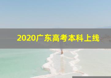 2020广东高考本科上线