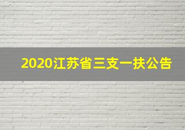 2020江苏省三支一扶公告