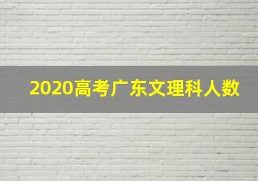 2020高考广东文理科人数