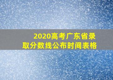 2020高考广东省录取分数线公布时间表格