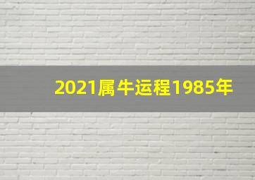 2021属牛运程1985年