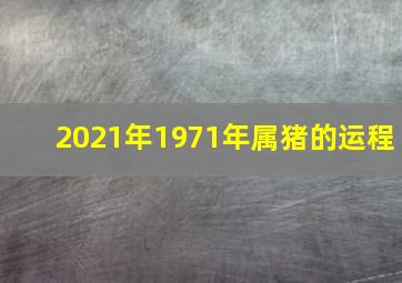 2021年1971年属猪的运程