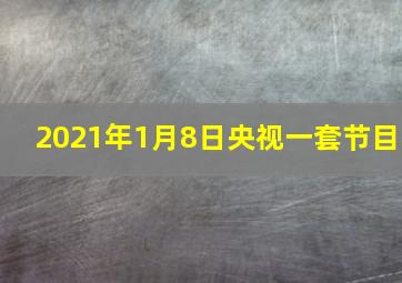 2021年1月8日央视一套节目