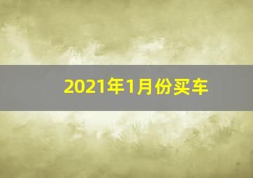 2021年1月份买车