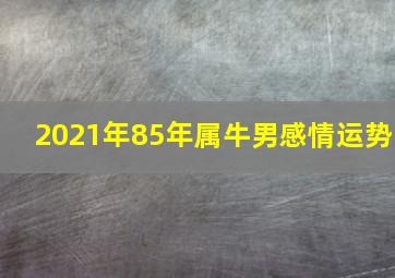 2021年85年属牛男感情运势