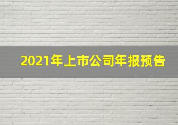 2021年上市公司年报预告