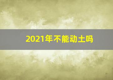 2021年不能动土吗