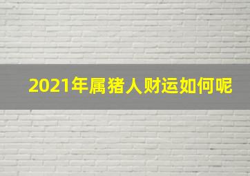 2021年属猪人财运如何呢