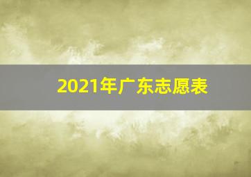 2021年广东志愿表