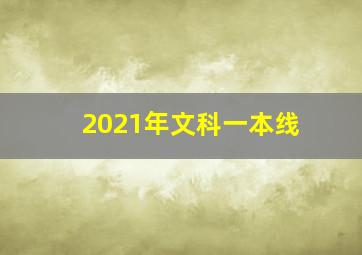 2021年文科一本线