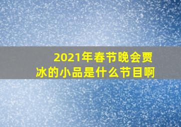 2021年春节晚会贾冰的小品是什么节目啊