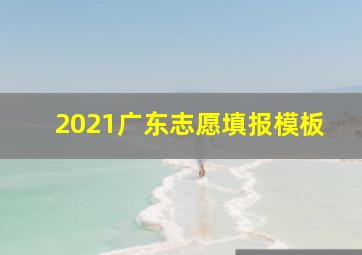 2021广东志愿填报模板