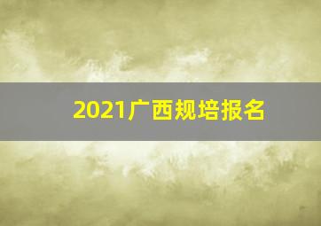 2021广西规培报名