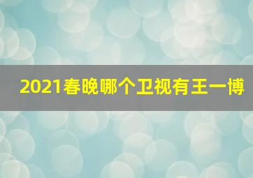 2021春晚哪个卫视有王一博