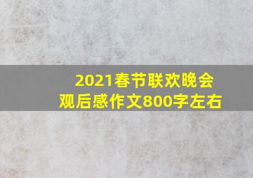 2021春节联欢晚会观后感作文800字左右