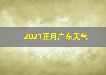 2021正月广东天气