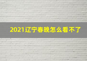 2021辽宁春晚怎么看不了