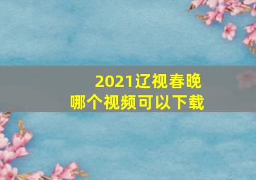 2021辽视春晚哪个视频可以下载