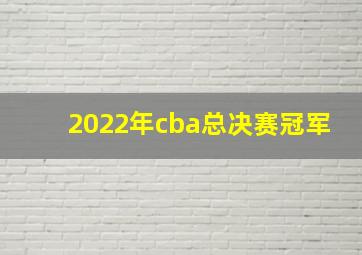 2022年cba总决赛冠军