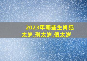 2023年哪些生肖犯太岁,刑太岁,值太岁