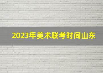 2023年美术联考时间山东