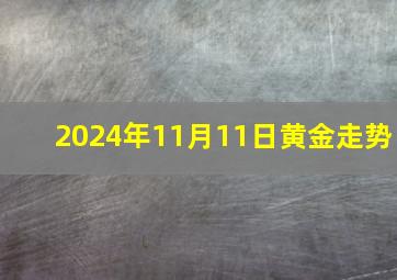 2024年11月11日黄金走势