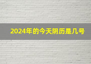 2024年的今天阴历是几号