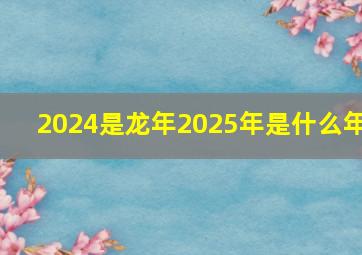 2024是龙年2025年是什么年