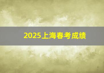 2025上海春考成绩