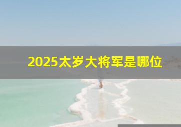 2025太岁大将军是哪位