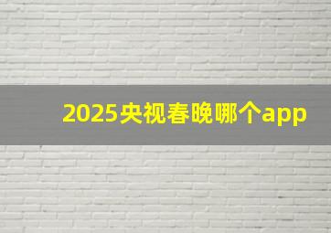 2025央视春晚哪个app