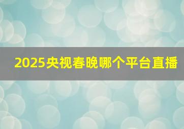 2025央视春晚哪个平台直播