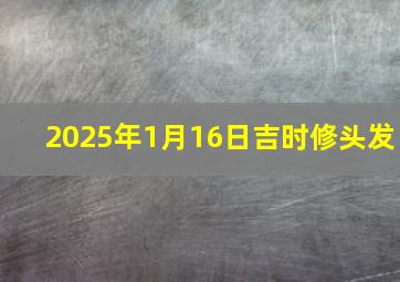 2025年1月16日吉时修头发