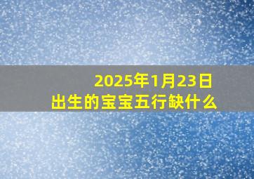 2025年1月23日出生的宝宝五行缺什么