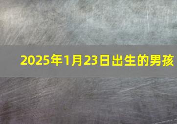 2025年1月23日出生的男孩