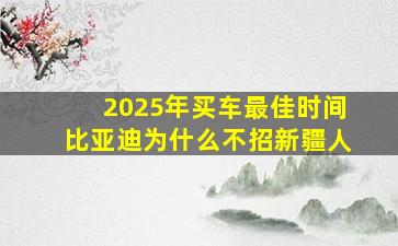 2025年买车最佳时间比亚迪为什么不招新疆人