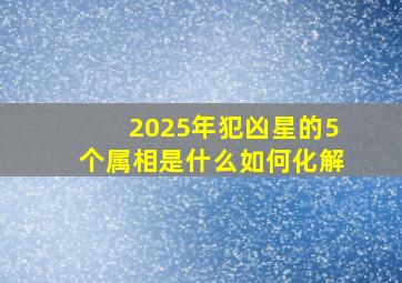 2025年犯凶星的5个属相是什么如何化解