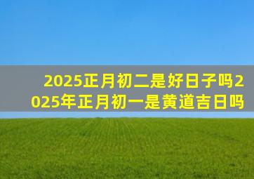 2025正月初二是好日子吗2025年正月初一是黄道吉日吗