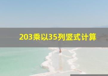 203乘以35列竖式计算