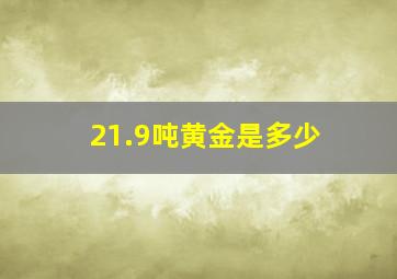 21.9吨黄金是多少