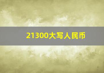 21300大写人民币