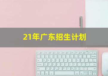 21年广东招生计划