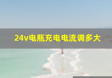 24v电瓶充电电流调多大