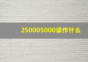 250005000读作什么