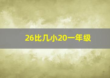 26比几小20一年级