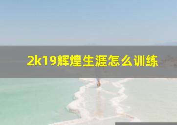 2k19辉煌生涯怎么训练