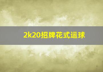 2k20招牌花式运球