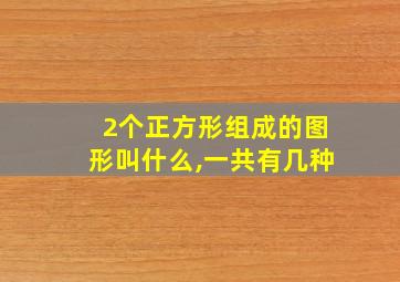 2个正方形组成的图形叫什么,一共有几种